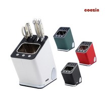 쿠진 나이프케어 칼살균기 + 에지리 프레스티지 나이프 4종세트(칼갈이 기능포함), 색상:딥 그린, 상세 설명 참조