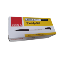 동아 스피디볼 볼펜 0.7mm 1box 24개입 SPEEDY BALL 속기용, 검정