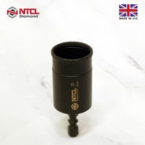 NTCL 융착코어비트 25mm 다이아몬드 홀쏘 유리 세라믹 대리석 타일 천공작업 코아비트