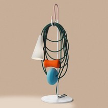 포스카리니 디자인 오마주 로프 아트 장식 테이블조명, 레드 그린 케이블