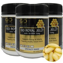 뉴질랜드 고헬시 로얄제리 로얄젤리 1000mg with 10-HDA 12mg 180정 3통 Go Healthy Royaljelly, 180캡슐, 3개