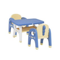 d우수vRydE-1361q6세 아이 헬로디노 2인용 책상 의자 파란색 세트_Ta2427Eb, 본상품선택