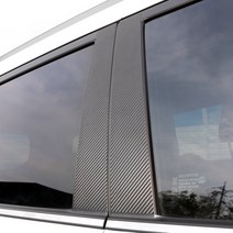 [영카] 티볼리에어 용품 B필러 기둥 스티커 카본 튜닝 데칼 스크래치방지, 블랙카본