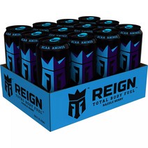 Reign Total Body Fuel Razzle Berry Cans 16 oz 레인 토탈 바디 퓨얼 라즐 베리 473ml 12캔 1팩