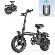 2023년 독일 ZSUN 전동 배달용 출퇴근 14인치 접이식 48V 2인용 스로틀 PAS 전기자전거, 프리미엄 블랙, 20Ah_80~90KM(PAS)