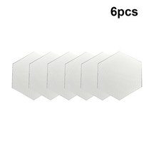 붙이는 거울 시트지 안전 12pcs 3d 미러 벽 스티커 육각 모양 비닐 이동식 벽 스티커 데 칼 diy 홈 인테리어 아트 미러 장식품, 80×70×40mm, 6pcs 실버
