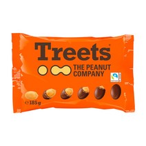 (런칭특가) TREETS 트릿츠 명품 땅콩 초코볼 185g 대용량 Treets 독일 땅콩 초콜릿 피넛 땅콩 스낵 공정무역 초콜렛, 185g x 5ea