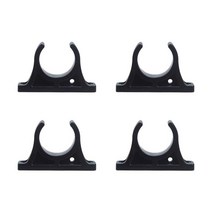 4 pcs 플라스틱 카약 패들 클립 튜브 보관 클립 패들 홀더 조정 보트 카약, 검은색