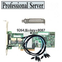 팬컨트롤러 팬허브 온도컨트롤러 LSI 9264-8i 6GB PCI-E RAID 컨트롤러 256M 키 5 6 확장기 카드 SFF8087, 한개옵션0