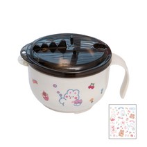 NICEFurniture Soup Bowls with Handle Soup Crocks Instant Noodle Bowl with Lid Oven Safe Stainless St, 색깔1