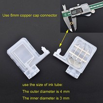 트렁크쇼바 테일게이트 리프터 10PCS DX5 댐퍼 DX4 큰 엡손 인쇄 헤드 더블 메쉬 3*2mm 4x3mm 커넥터 608EA 7 호환, 01 White 4x3mm