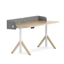 전동높이조절책상 서서하는 키다리 서서일하는 책상, 블랙오크 140x65cm 블랙 다리