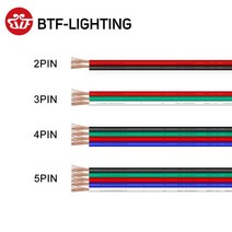 10m 2pin 3pin 4pin 5pin 전기 전선 22awg 20awg 18awg ws2812b ws2813 5050 rgbw flexible led cable connecto, 협력사, 4핀 18awg 와이어, 10미터