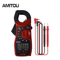 누설전류계 누설 전류계 AMITOU-MT87 디지털 1999 카운트 클램프 미터 DC/AC 멀티 전기 전류계 전압 테스터, 01 Red