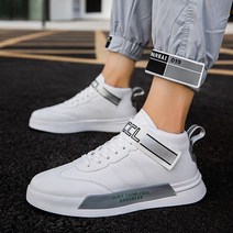 남자 패션 하이탑 운동화 편안 미끄럼방지 플랫 스니커즈