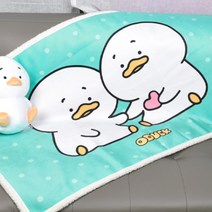귀여운 동물 캐릭터 양털 무릎담요 오리 어깨담요