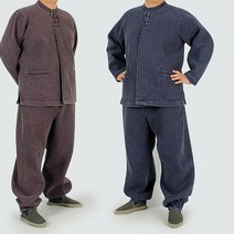 2769남자-겨울 빗살자수 기모세트 생활한복 개량한복