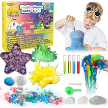 과학 키트 6 in 1 화학 실물성장 전압반응 생성기 DIY STEM 교육용 학습 만 4-6-8-12세 남겨 여아용 크리스마스 생일 선물