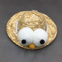 애완동물 반려견 밀짚 모자 농부견 농부냥, S-소형, 큰 눈