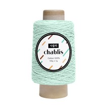 yarna 샤블리 콘사 뜨개실 100g, 110 파스텔민트, 1개