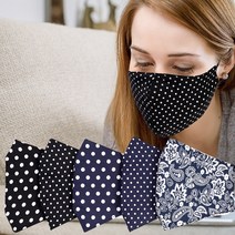대경몰 도트 면마스크 사계절마스크 숨쉬기편한, 작은도트네이비