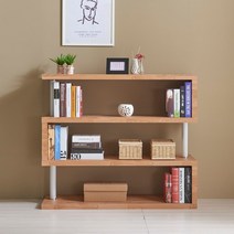 멀티 1200 인테리어 3단 책장 선반 책꽂이 장식장 KD390, 다크엘다