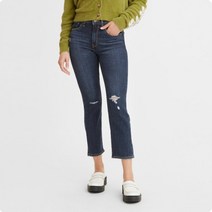리바이스 LEVIS 여성 724 하이라이즈 슬림 스트레이트핏 크롭 데님팬츠(58825-0115)
