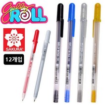 사쿠라 젤리롤펜 데코펜 겔리펜 1다스 (12개입) (택1), 화이트