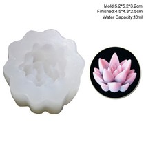 초콜릿 몰드 다육 식물 퐁당 실리콘 3d DIY 캔들 클레이 수지 석고 왁스 꽃 장식 몰딩 M2728, [06] 베이지색