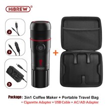 HiBREW-자동차 및 가정용 휴대용 커피 머신 DC12V 프레소 메이커 돌체 포드 캡슐 파우더 H4 에 적합, 03 2 Adapter 1USB  BAG_02 EU