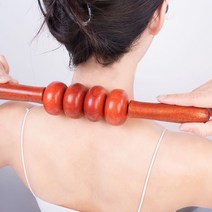 걸스코코 롤러원목지압봉 나무 종아리 허벅지 롤링 마사지봉 마사지 스틱, 브라운, 1개