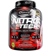 MuscleTech 유청 단백질 파우더 스트로베리 4 lb 40회 분, Strawberry, 4 Pound (Pack of 1)