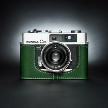 소가죽 코니카 Konica C35 AF AF2 카메라 가방 C35 가죽 슬리브 필름, C35 베이스[다크그린]