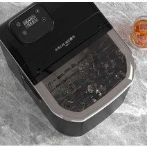 25kg 중형 대용량 제빙기 카페용 얼음 제조 사무실, 블랙 스틸 지문 방지 모델