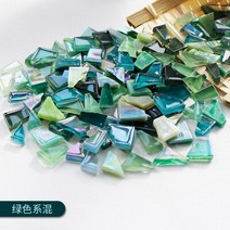 유리공예 스테인드글라스 DIY 모자이크 조각 불규칙한 모양의 수제 중립 도자기 크리스탈 유리 돌 껍질 혼, 14 like the pic_01 0.25KG
