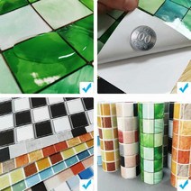 [KT알파쇼핑]모자이크 타일스타일 인테리어 시트지 스티커, 4_W58093A_색상_상세페이지참조