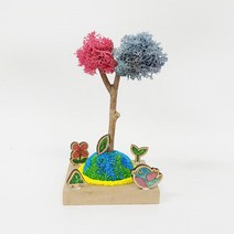 4인세트 노인 돌봄센터 복지관 미술놀이 모스 나무 만들기 창의력발달 초등학교 공예