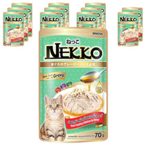 네코 그레이비 참치 토핑 닭고기 고양이 습식사료, 70g, 12개입