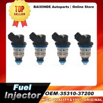 OEM 35310-37200 현대 NF 소나타 카렌스 아반떼 엘란트라 2014-2018 오리지널 액세서리 연료 인젝터 노즐, 03 35310-37200 BLK 4PCS