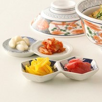 기타 바보사랑[리빙톡톡]DS-F51 쿠모 2구 종지 3종 간장 드레싱 소스 그릇, 꽃