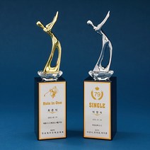 좋은상패 순금판 싱글트로피 홀인원패 이글패 골프트로피 JS06, 골드