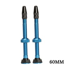 자전거 바퀴 타이어 부품 재료 bolany 2pcs 밸브 40mm60mm mtb 도로 튜브리스 변환 알루마이트 알루미늄 합금 실런트 액세서리, 60mm 파란색 1 쌍