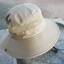 휴몬트 사파리 메쉬 벙거지모자-등산모자v외출모자 사파리 낚시모자, 진베이지