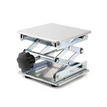 QWORK Lab Lift 테이블 150 x 150mm 실험실 스탠드 리프터 가위 잭 75mm에서 260mm까지 들어 올리는 높이 범위 스테인리스 스틸 지지 플랫폼 무게 10kg