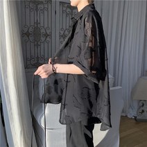 공연 고급진 데이트코디 남성여름남방 시원한 어좁이 무대복장 연예인 화려한 빅사이즈 화이트