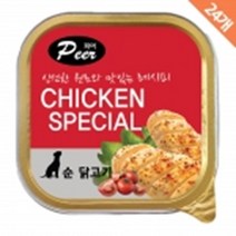 소화잘되는 강아지 습식간식 24캔 노령견디저트 멍뭉이캔 개디저트 애견캔, 1개, 오리+연어