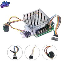 디지털 디스플레이 가변 가역 전위차계 PWM DC 모터 속도 제어기 0 ~ 100% 10-55V 60A 12V 2000W 최, 한개옵션0