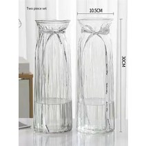 독창성 미니멀리스트 기본 색상 투명 유리 꽃병 현대 노르딕 홈 거실 장식 스탠드 꽃 테라리움, [33] G1, 33 G1