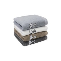 스누피 리버40 10장 세트140g/454gsm/40X80cm/최고급 면100%.송월타올, 아이보리+때밀이2장