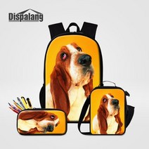 보냉백 마끼다 쿨러 배달가방 아이스박스 소프트 Dispalang 3 개/대 여성 배낭 pug 동물 인쇄 schoolbag, 05 브라운